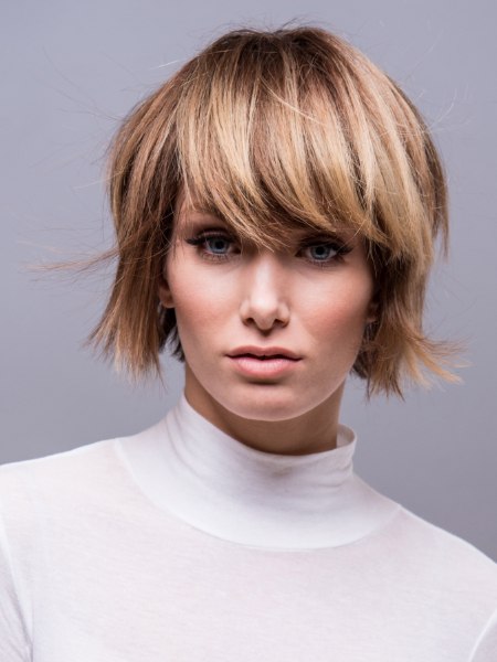 Short layered bob