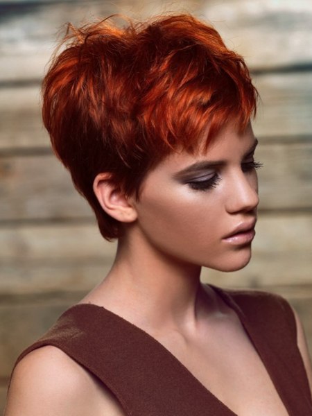 Short pixie hairstyle