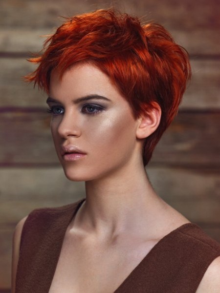 Side view of a pixie style