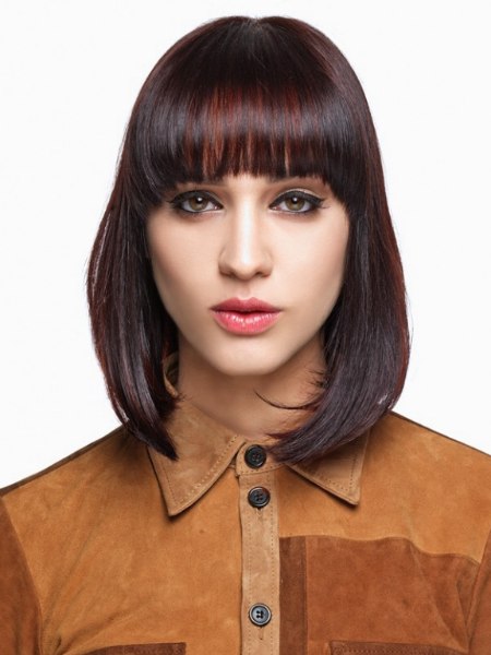 Straight bob with rounded bangs