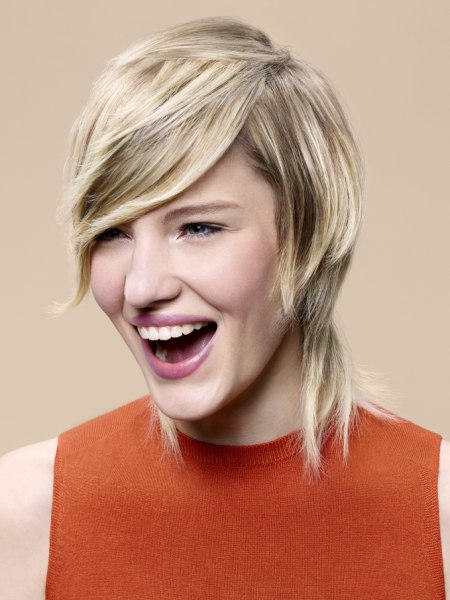Neck-length hairstyle