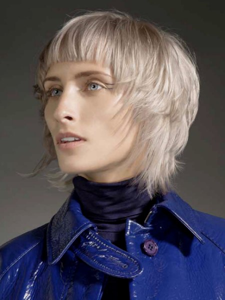 Collar length haircut with layers