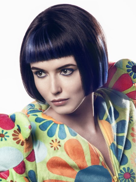 Geometric K-Pop-inspired bob cut