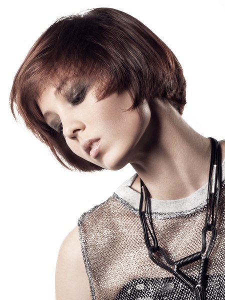 Modern back angled bob