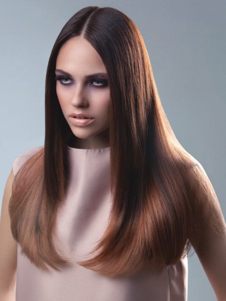 Long hair with inward-pointing ends
