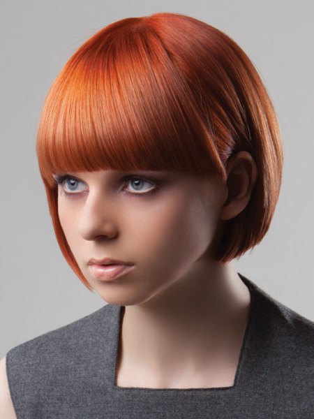 Short bob for red hair