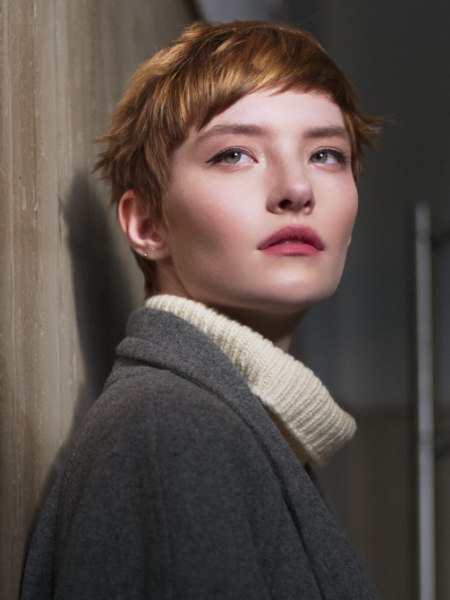 Contemporary pixie cut