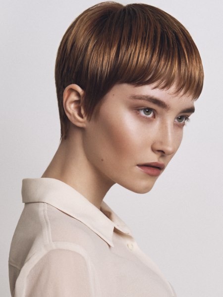 Short cropped hair for women