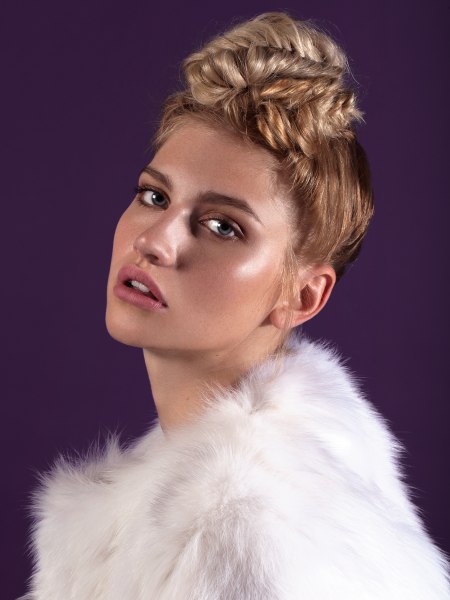 Faux pixie cut updo