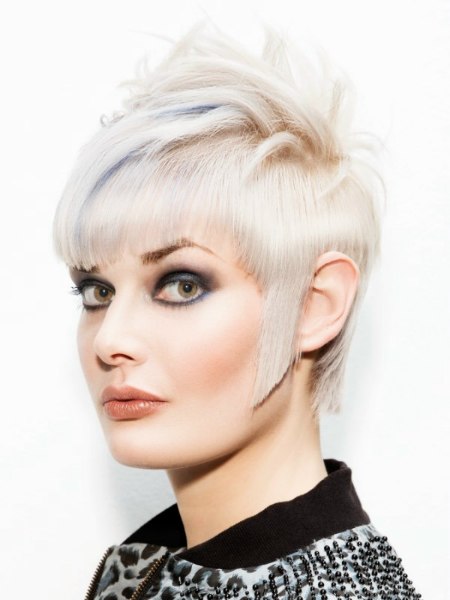 Pixie cut with Mohawk elements