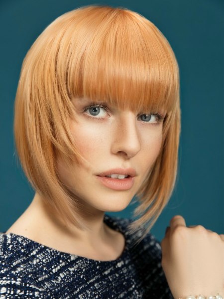 Medium-short bob with bangs