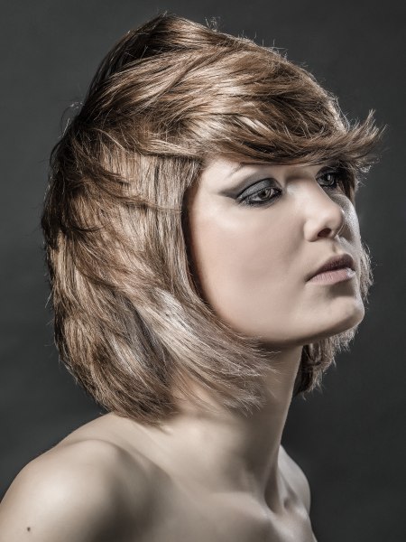 Contemporary neck-length bob