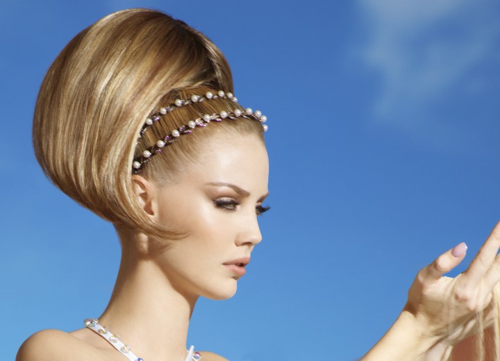 Sixties inspired hair updo