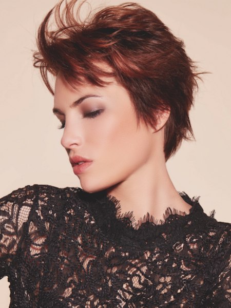 Feathery pixie cut