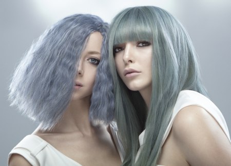 Hair with gray tints