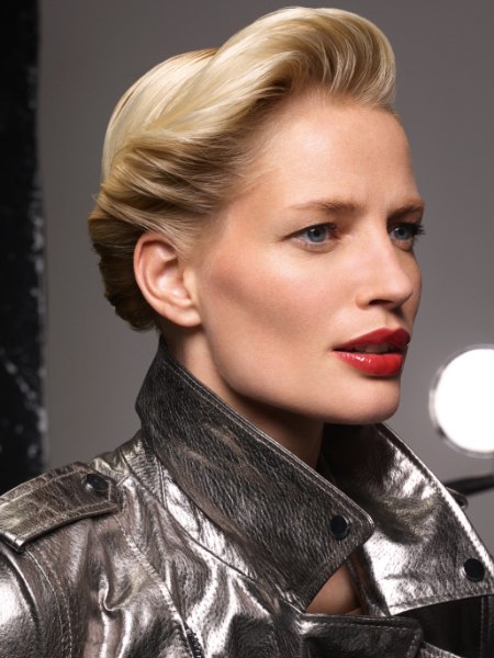 Updo inspired by post-war era women