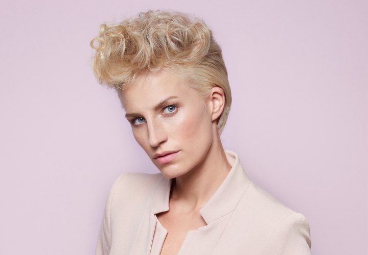 Stylish short haircut for business women