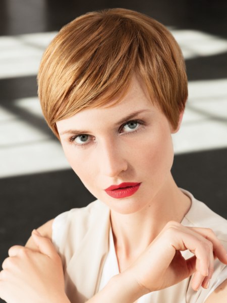 Pixie cut with a longer top section