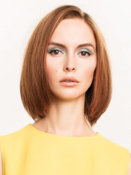 Contemporary haircut with a shorter front