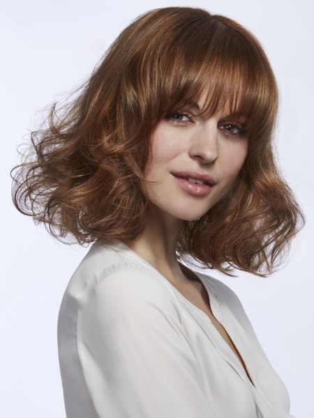 Comfortable bob haircut with bangs