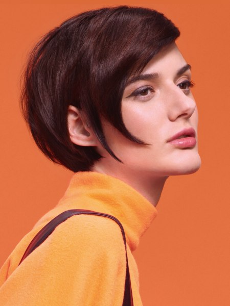 Short bob that can be styled in different ways