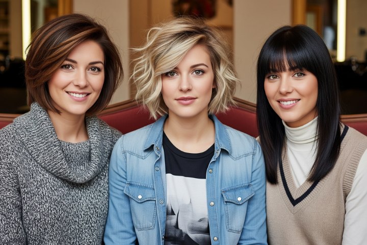 Hairstyles and hair colors for autumn