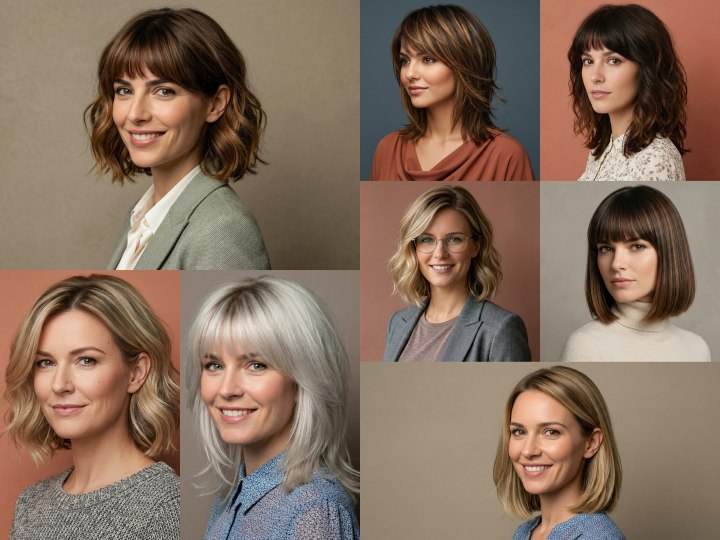 Between short and long hair