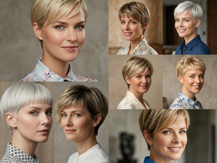 Blonde pixie cuts