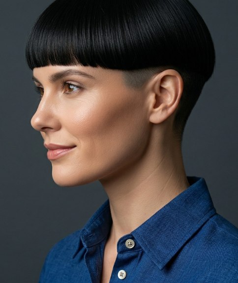 Wiomen's hair with shaved sides