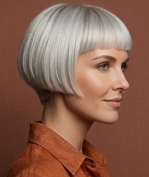 Just below the cheekbones bob