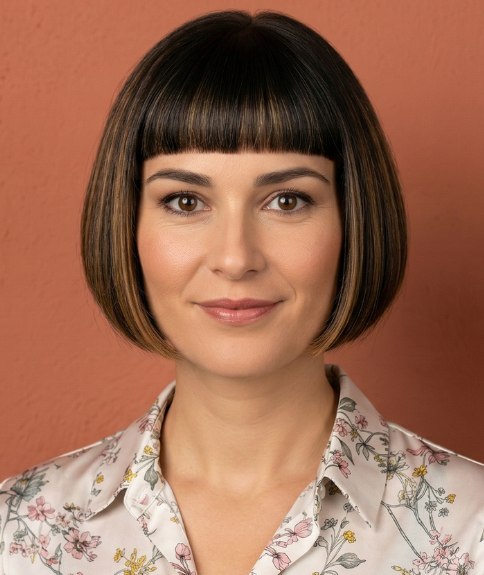 Comfortable to wear bob with bangs