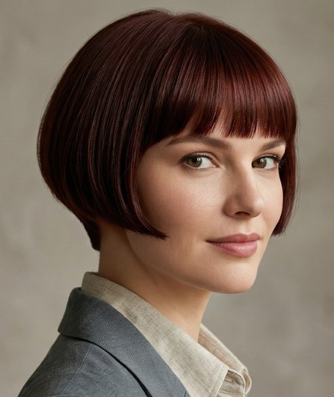 Bob with shorter length toward the back