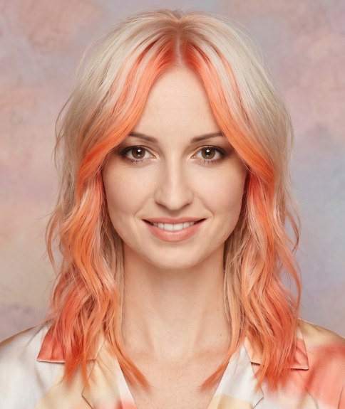 Wearable orange hair