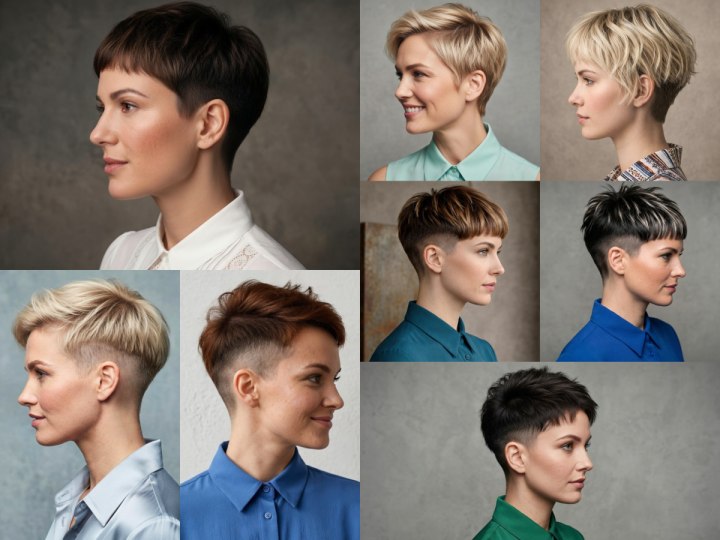 Daring short haircuts for women