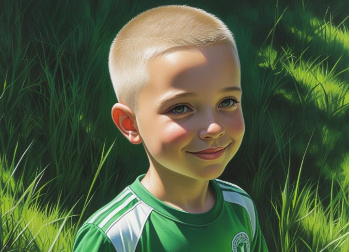 Buzz cut for little boys