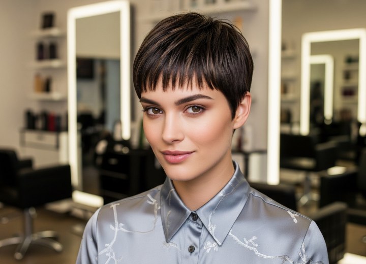 Edgy modern pixie cut