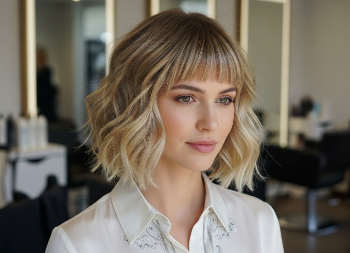 Not too short bob haircut