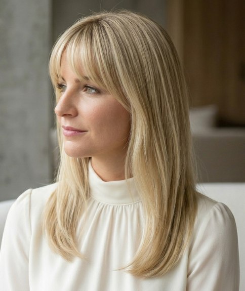 Long and soft blonde hair