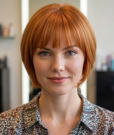 Bob haircut with a buzzed nape