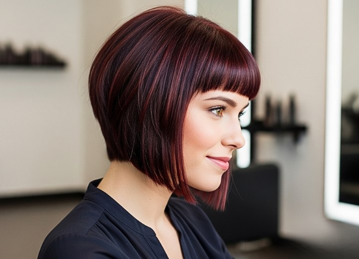 A-line bob with sleek styling