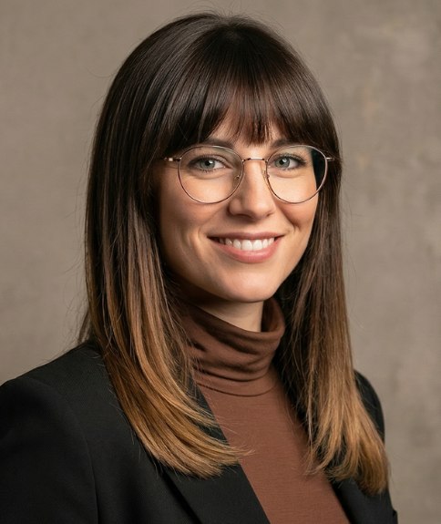 Sleek and modern long hairstyle with bangs