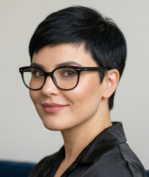 Fashionable pixie cut