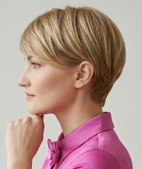 Short cut for blonde hair