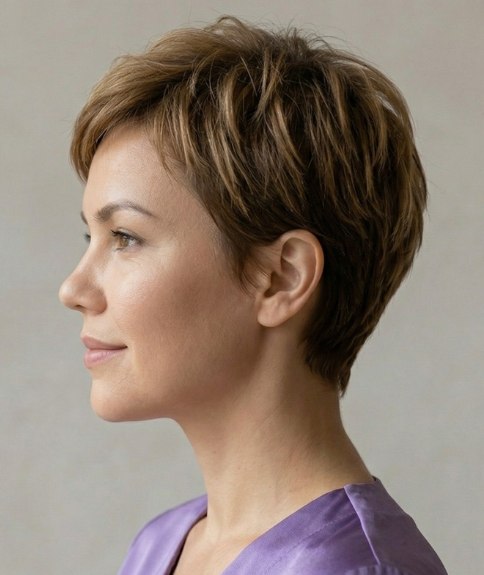 Easy to manage short and feminine hair