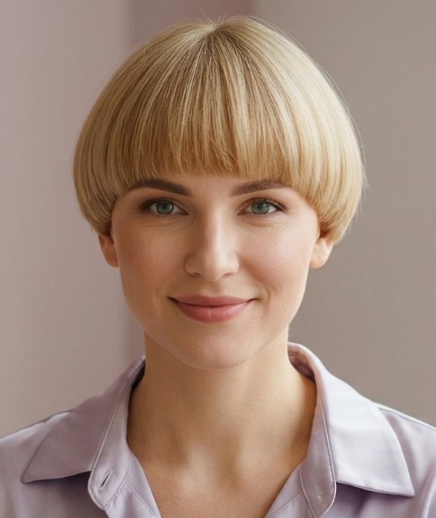 Chic and sophisticated bowl cut