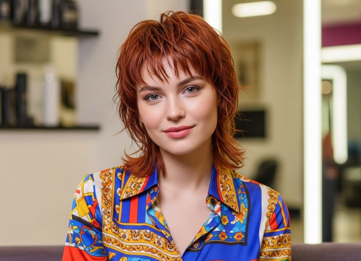 Modern layered haircut