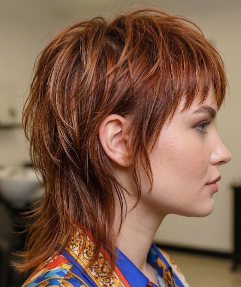 Modern version of a shag cut