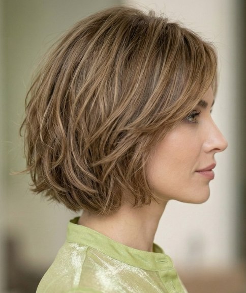 Natural-looking bob haircut