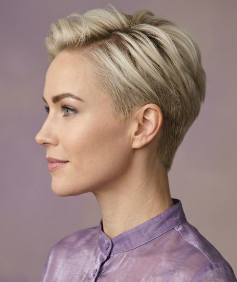 Short yet elegant blonde hair