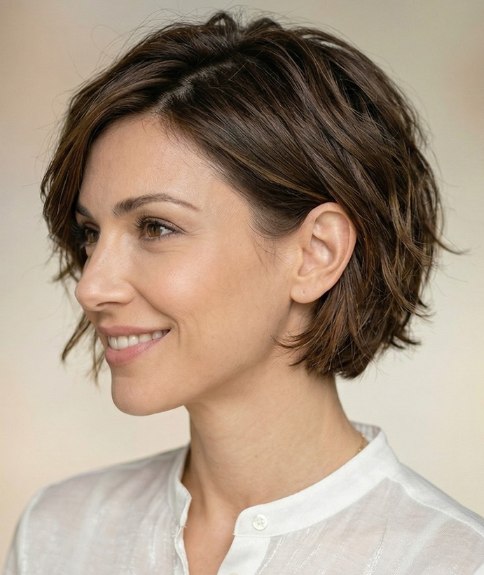 Short hairstyle with layers